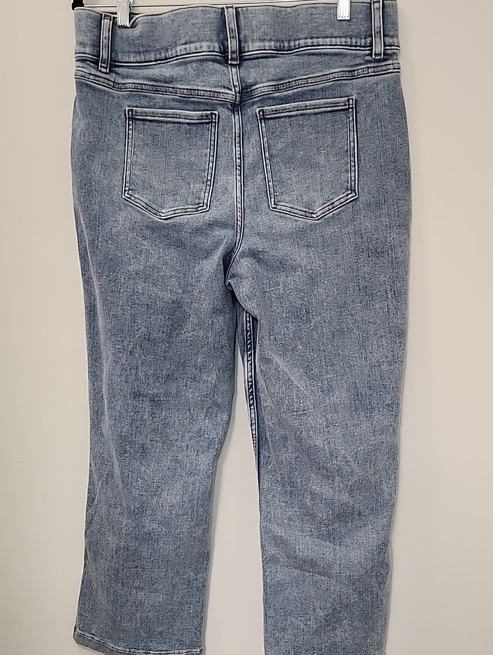 SPANX EveryWear Kick Flare Ankle Jeans Indigo Sky wash featuring a pull-on Sz 1X - Picture 10 of 16